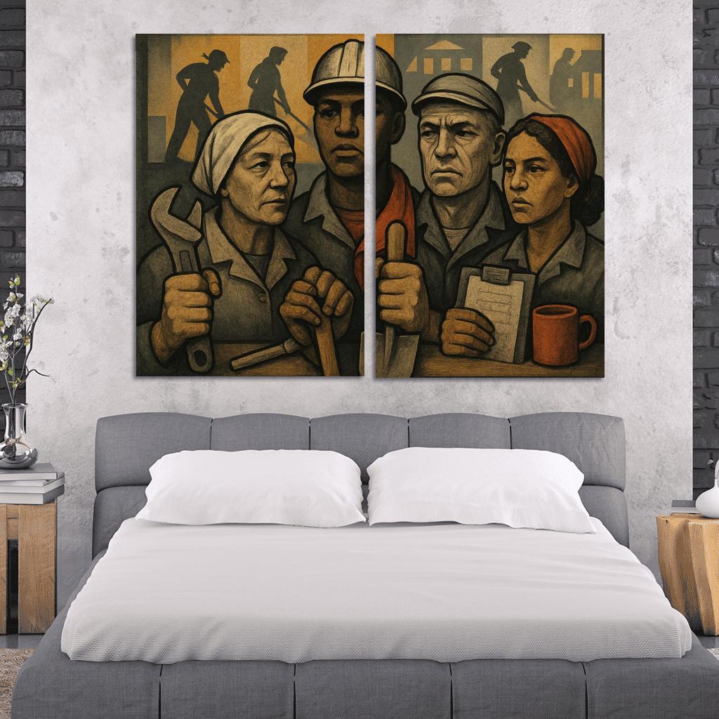Echoes Of Labor abstract paintings frame