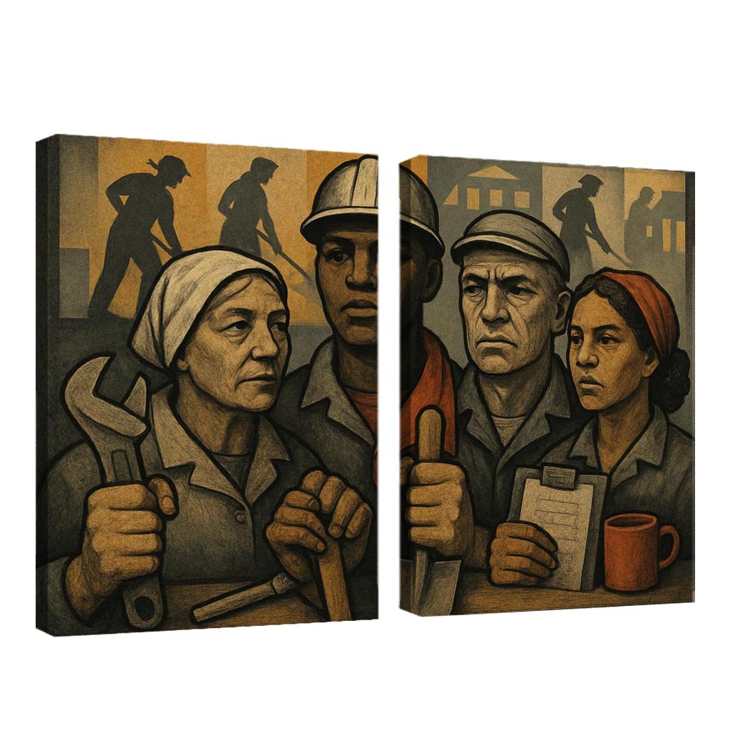 Echoes Of Labor abstract paintings frame