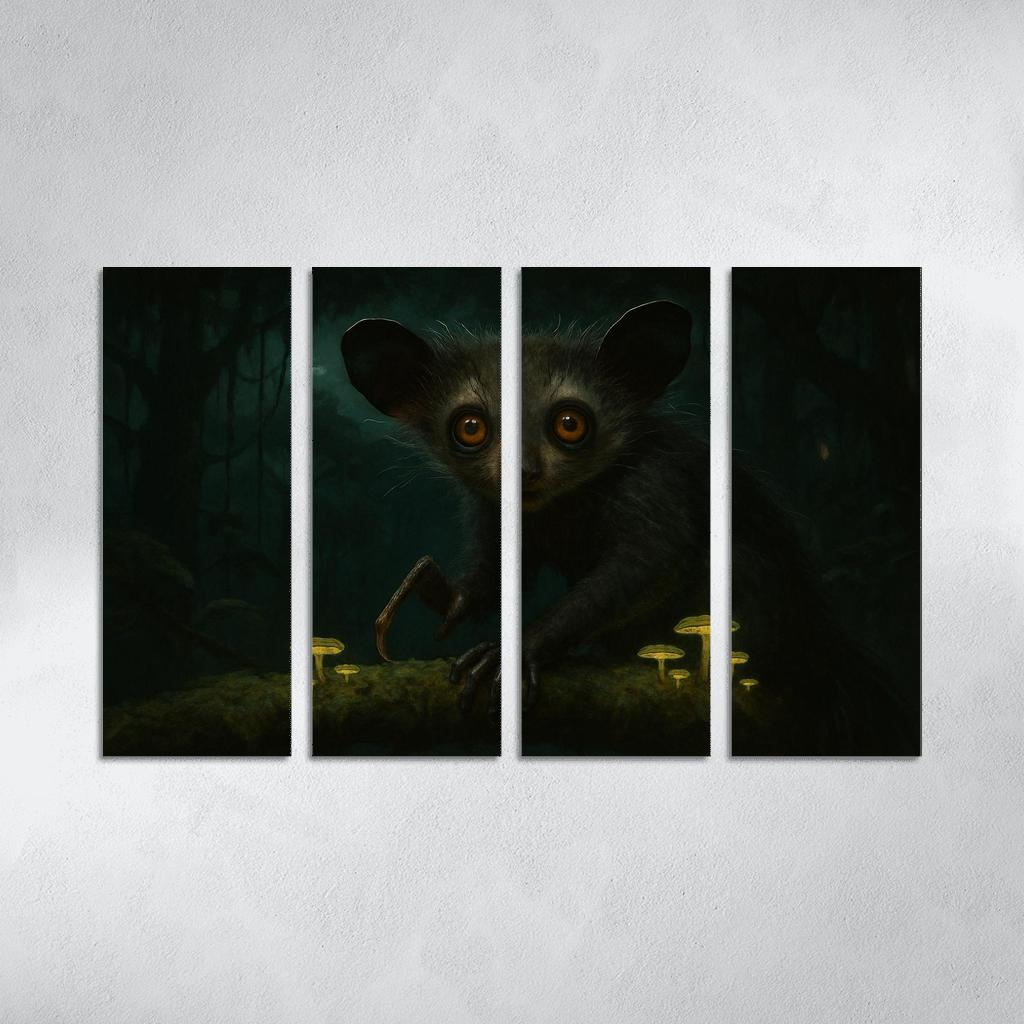 The Elusive Aye Aye Of The Rainforest Canopy custom paintings frame