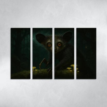 The Elusive Aye Aye Of The Rainforest Canopy custom paintings frame