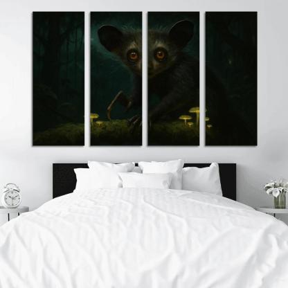 The Elusive Aye Aye Of The Rainforest Canopy custom paintings frame
