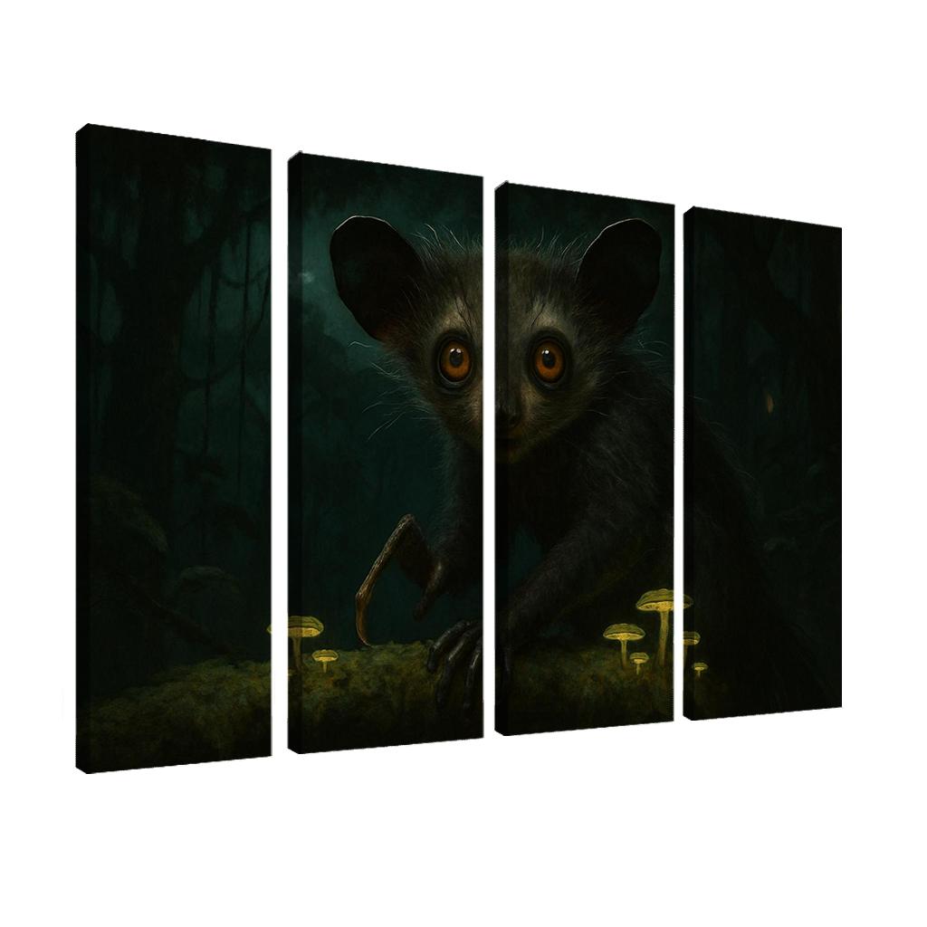The Elusive Aye Aye Of The Rainforest Canopy custom paintings frame