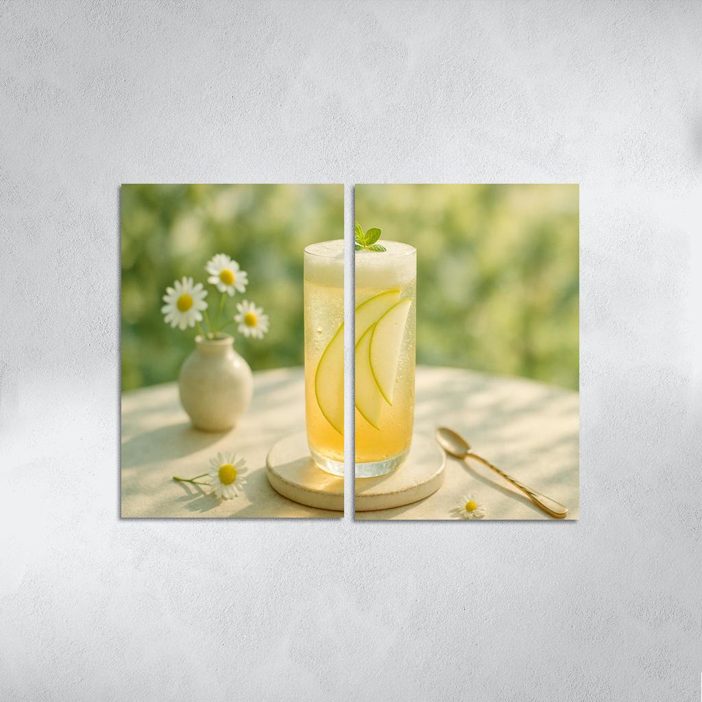 Chamomile Pear Sparkler With Ginger Foam one-piece frames
