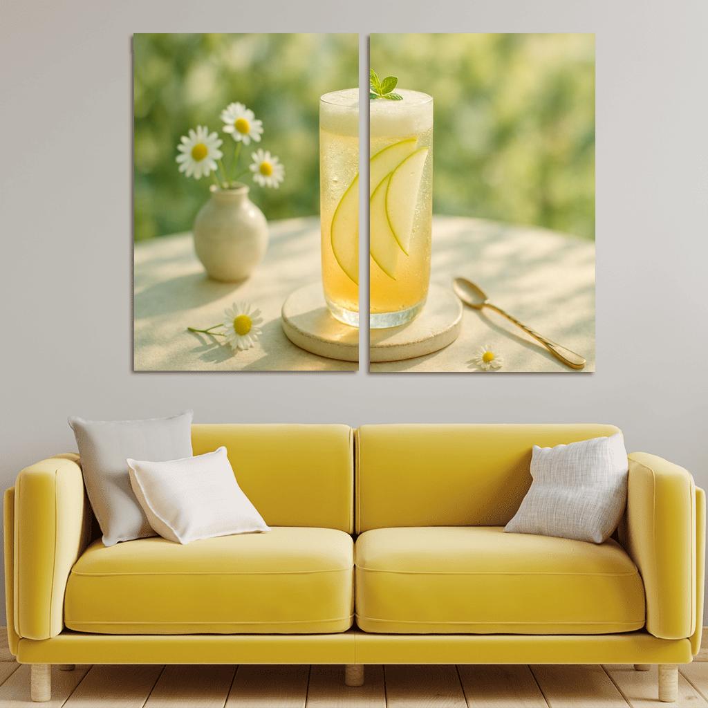 Chamomile Pear Sparkler With Ginger Foam one-piece frames