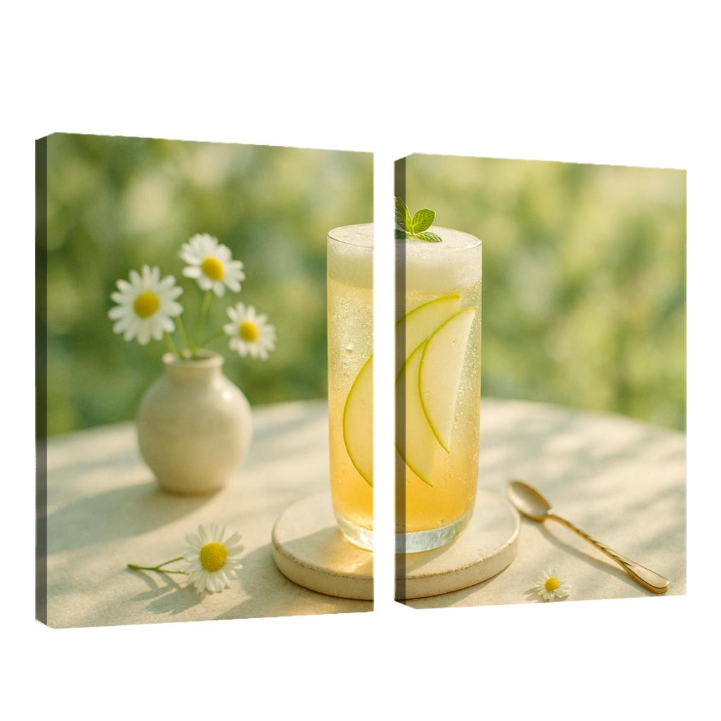 Chamomile Pear Sparkler With Ginger Foam one-piece frames