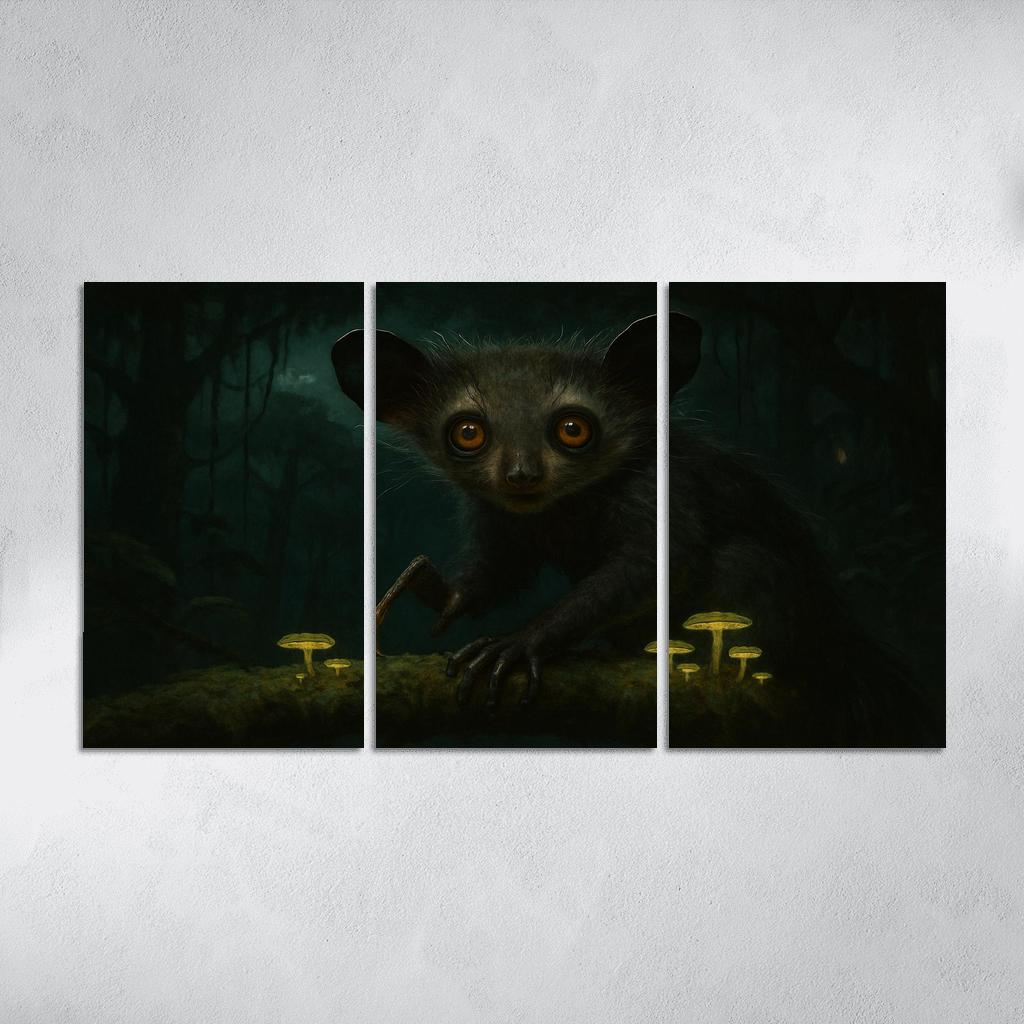 The Elusive Aye Aye Of The Rainforest Canopy custom paintings frame