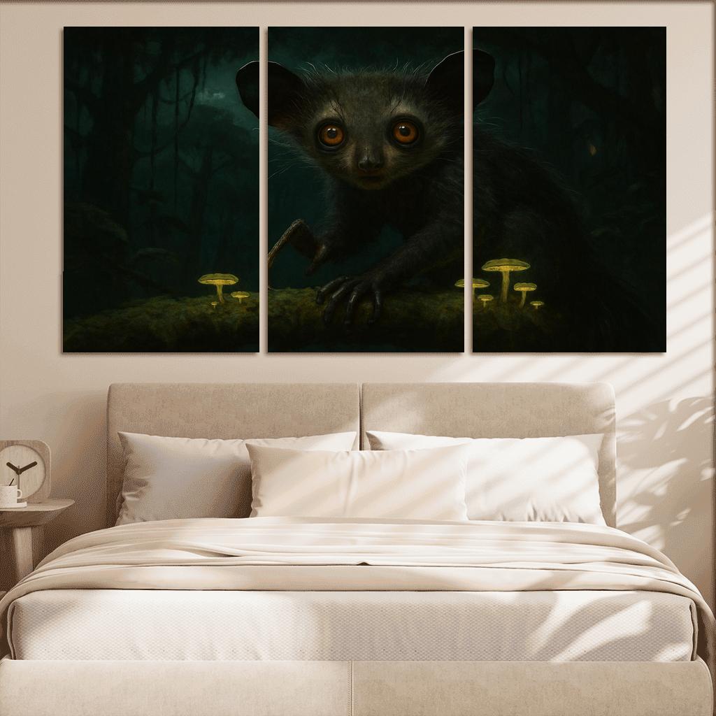 The Elusive Aye Aye Of The Rainforest Canopy custom paintings frame