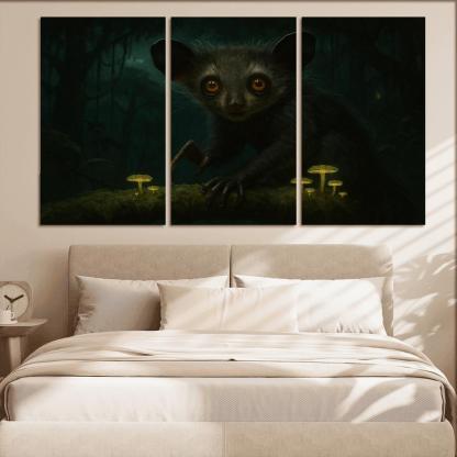 The Elusive Aye Aye Of The Rainforest Canopy custom paintings frame