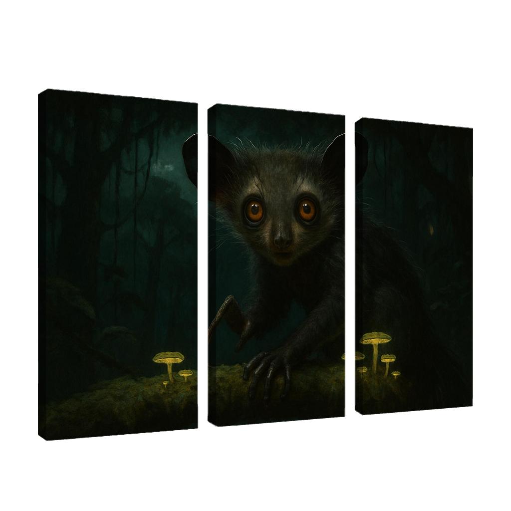 The Elusive Aye Aye Of The Rainforest Canopy custom paintings frame