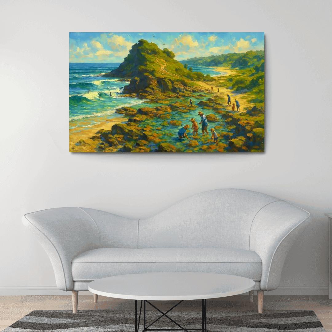 Sapphire Headland Surf Reserve custom paintings frame