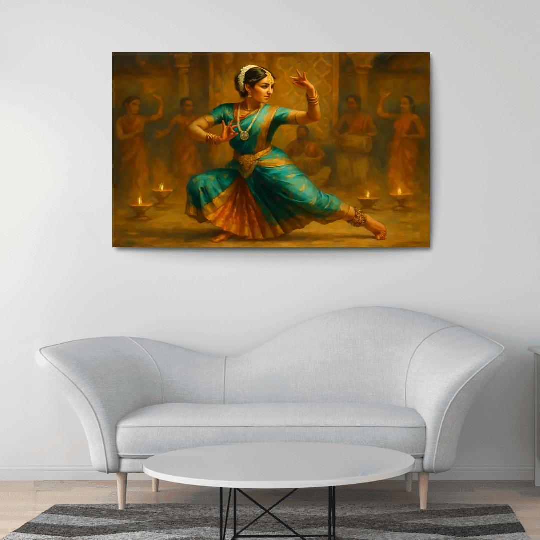 Kuchipudi Temple Rhythms Reimagined wall decor