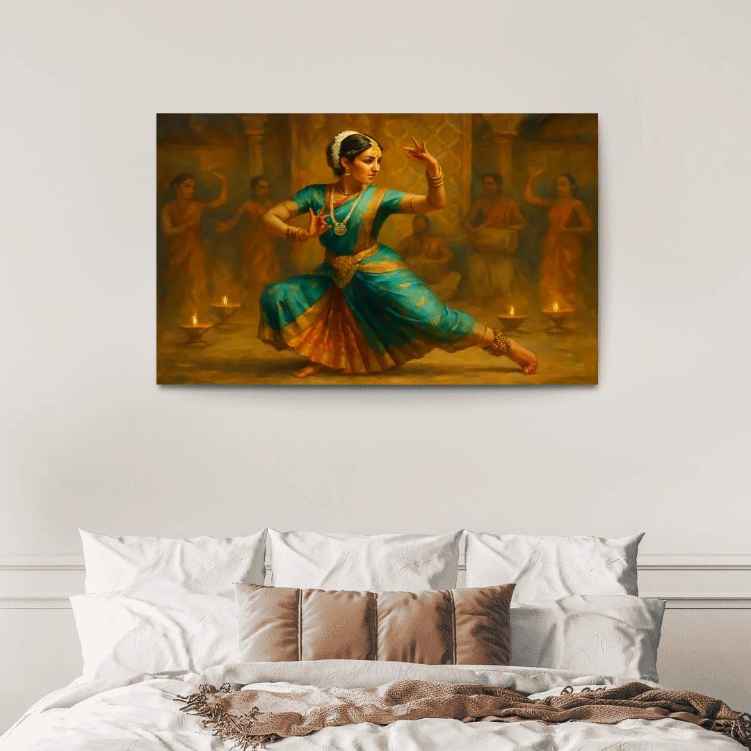 Kuchipudi Temple Rhythms Reimagined wall decor