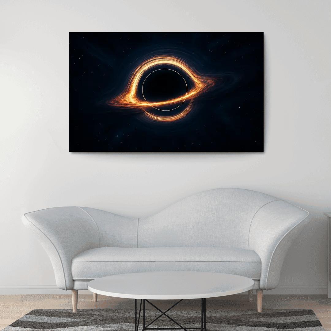 Photon Ring Around A Spinning Black Hole multi-panel paintings