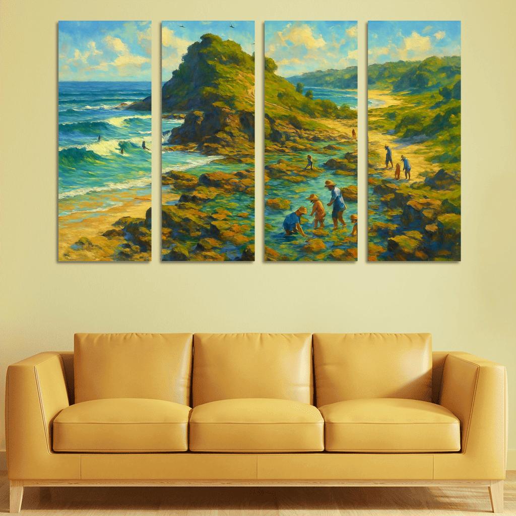 Sapphire Headland Surf Reserve custom paintings frame