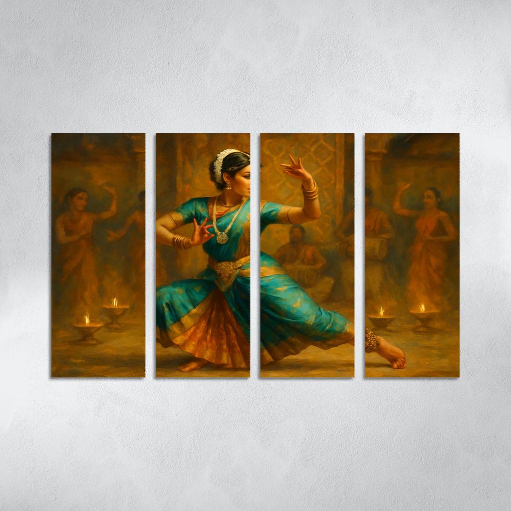 Kuchipudi Temple Rhythms Reimagined wall decor