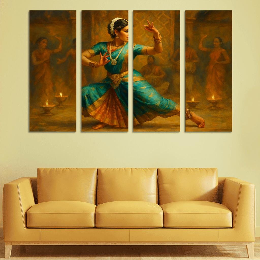 Kuchipudi Temple Rhythms Reimagined wall decor