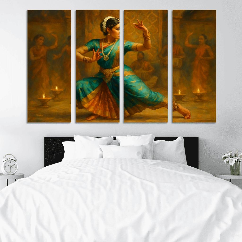 Kuchipudi Temple Rhythms Reimagined wall decor