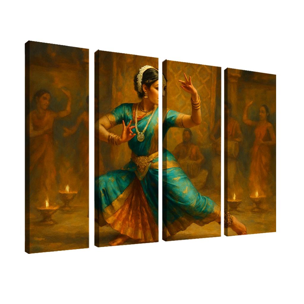 Kuchipudi Temple Rhythms Reimagined wall decor