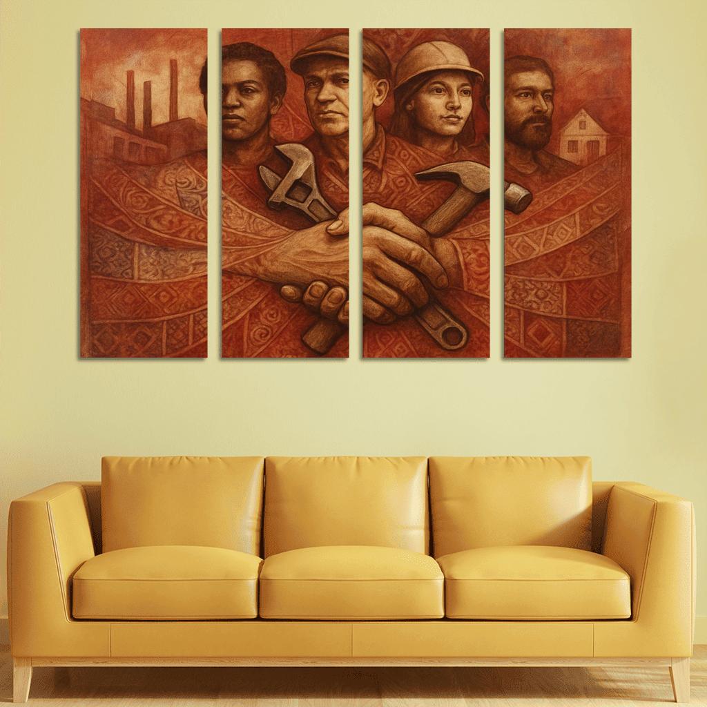 Silent Threads Art For Labor Rights And Dignity oil paintings frame
