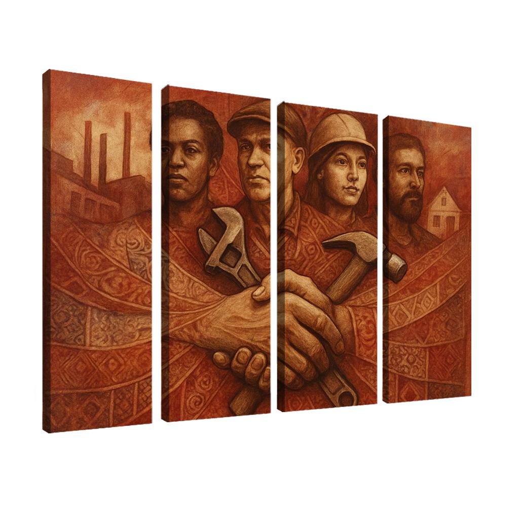 Silent Threads Art For Labor Rights And Dignity oil paintings frame