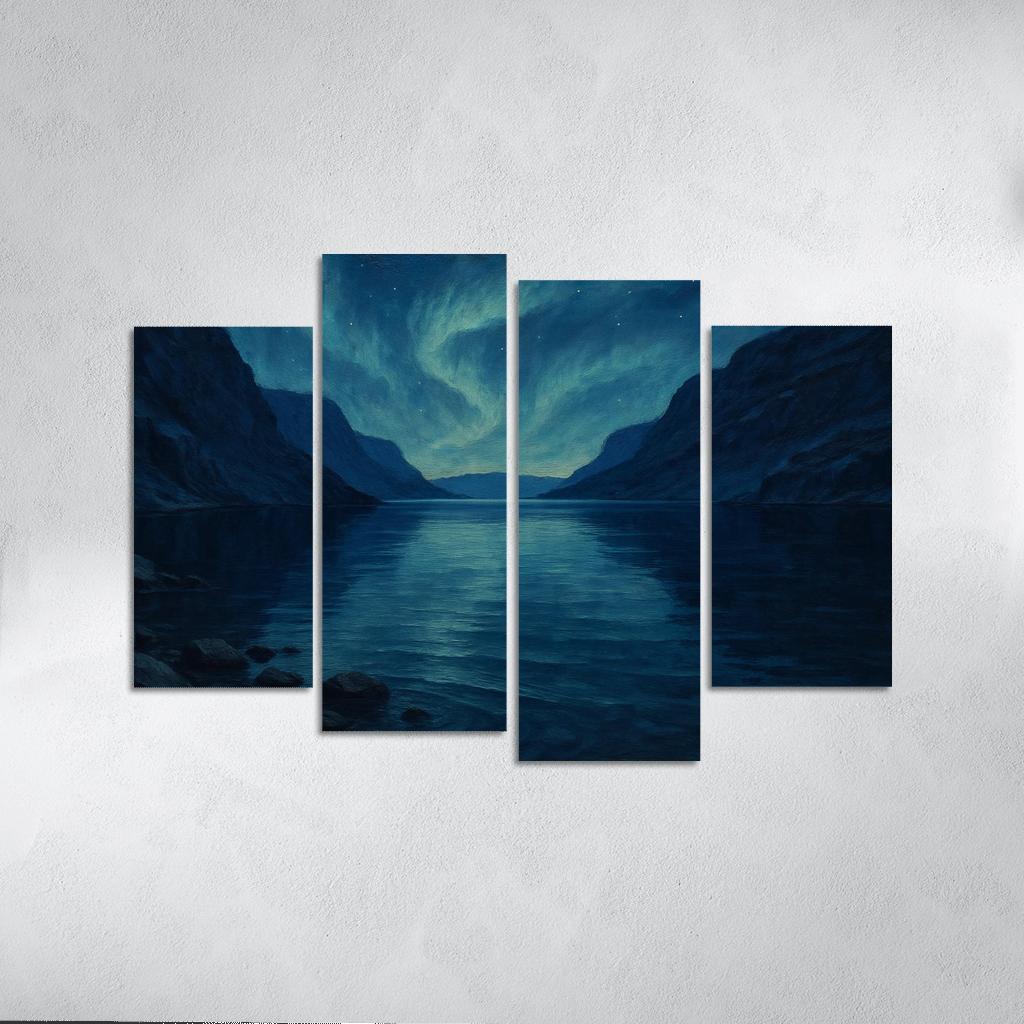 Glassfjord Aurora Ridge canvas paintings frame