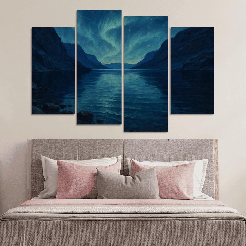 Glassfjord Aurora Ridge canvas paintings frame