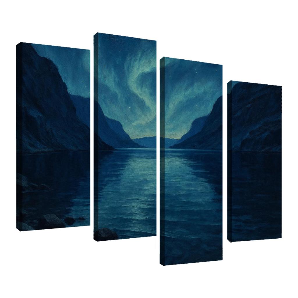 Glassfjord Aurora Ridge canvas paintings frame