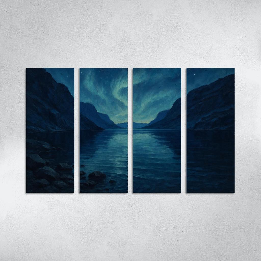 Glassfjord Aurora Ridge canvas paintings frame