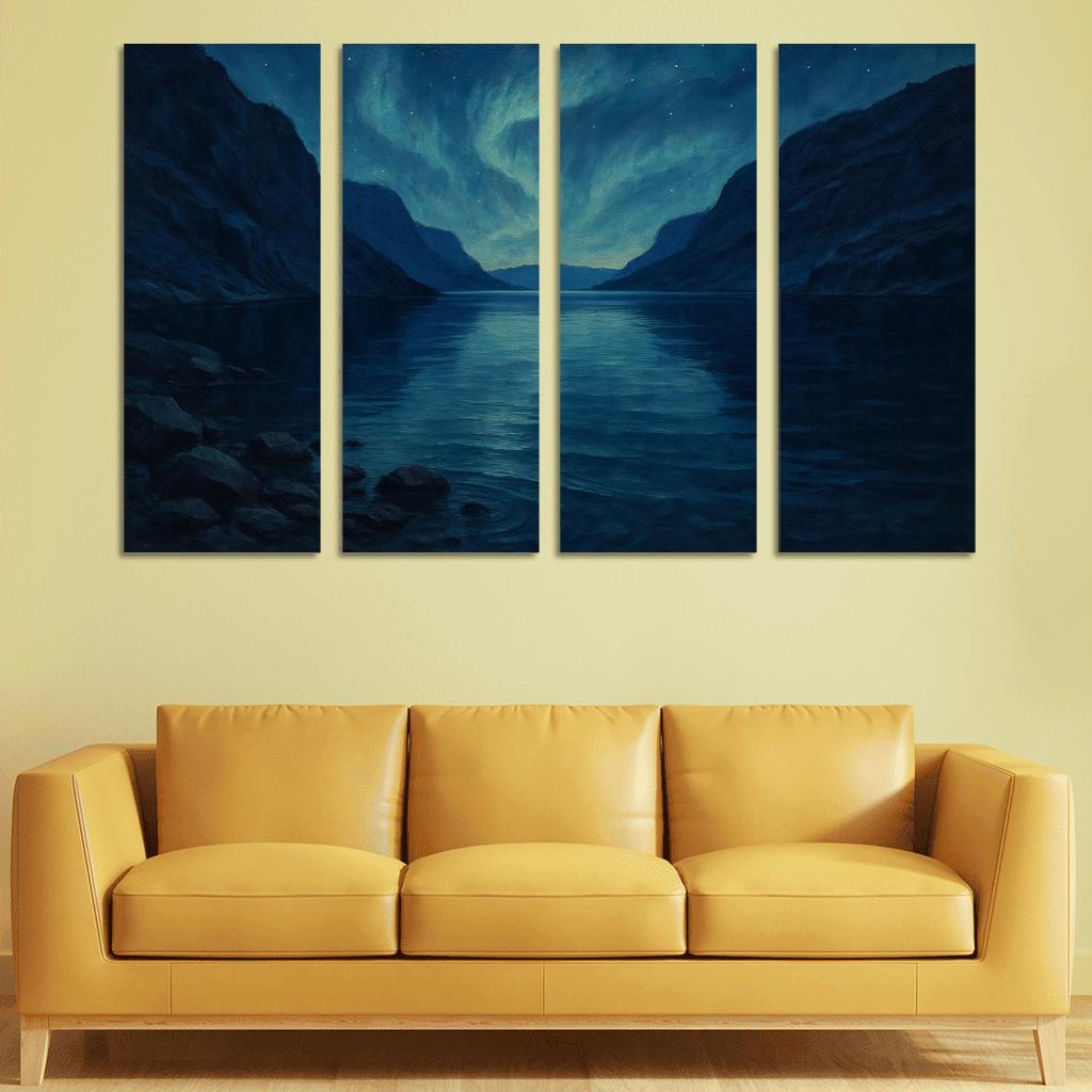 Glassfjord Aurora Ridge canvas paintings frame