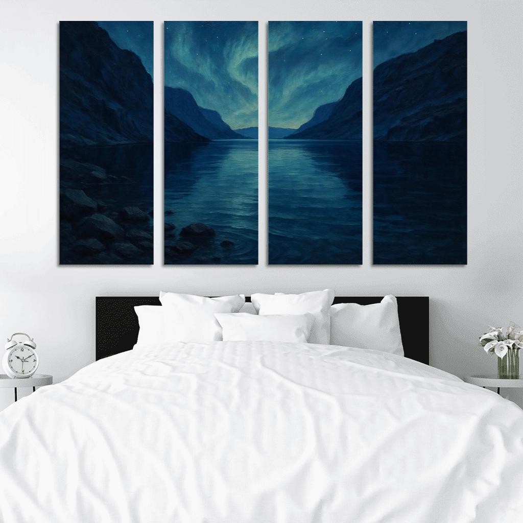 Glassfjord Aurora Ridge canvas paintings frame