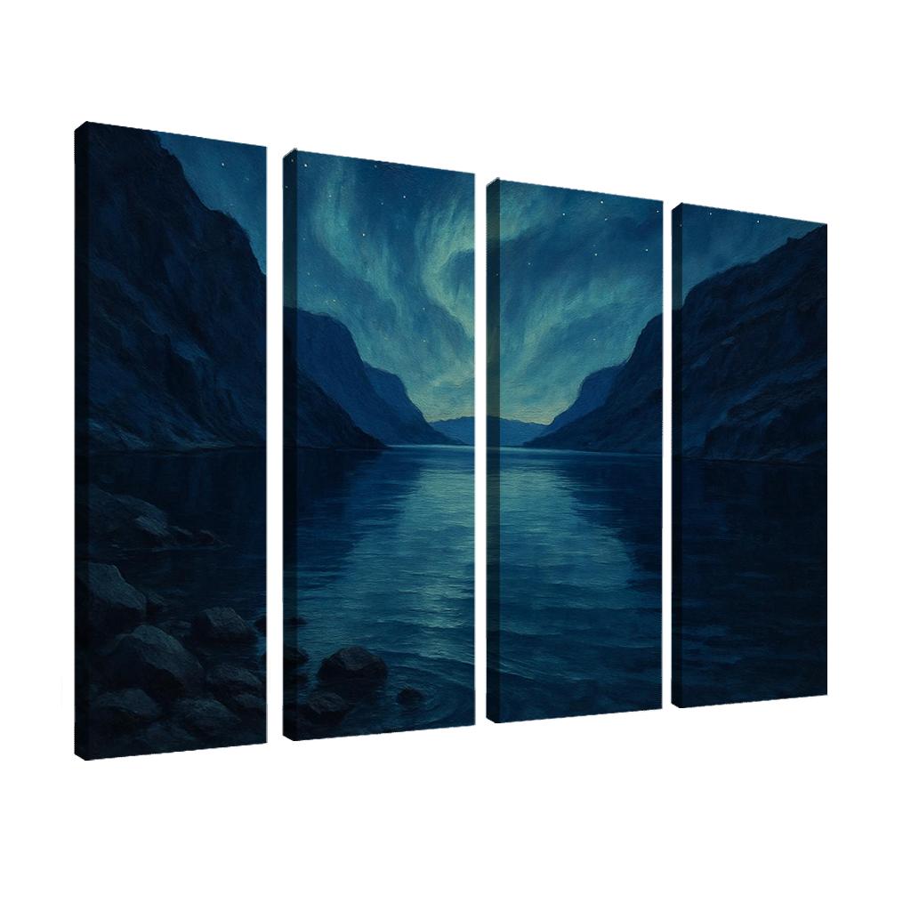 Glassfjord Aurora Ridge canvas paintings frame