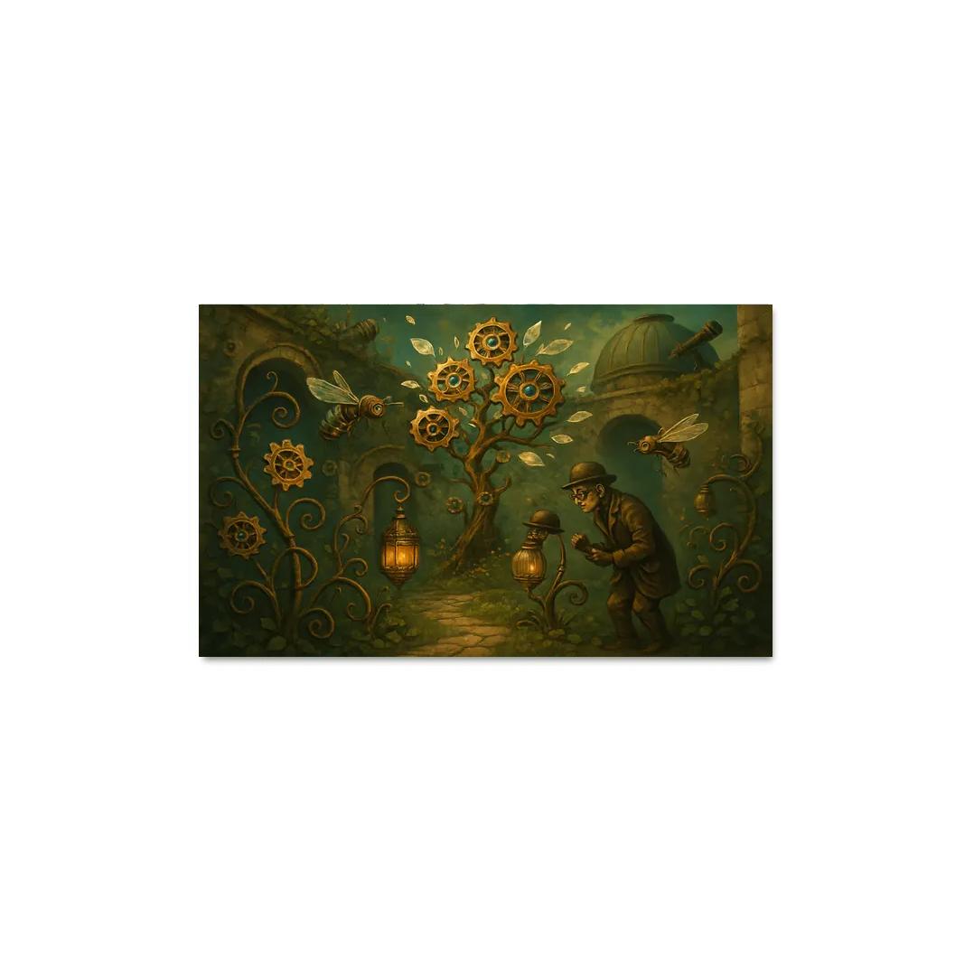 Garden Of Clockwork Bloom oil paintings frame
