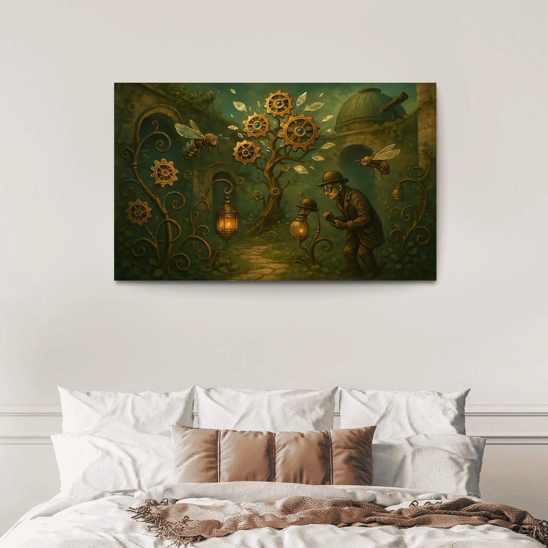 Garden Of Clockwork Bloom oil paintings frame