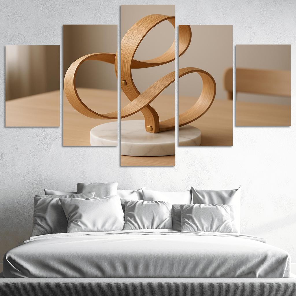 Kinetic Marble And Oak Centerpiece modern paintings frame