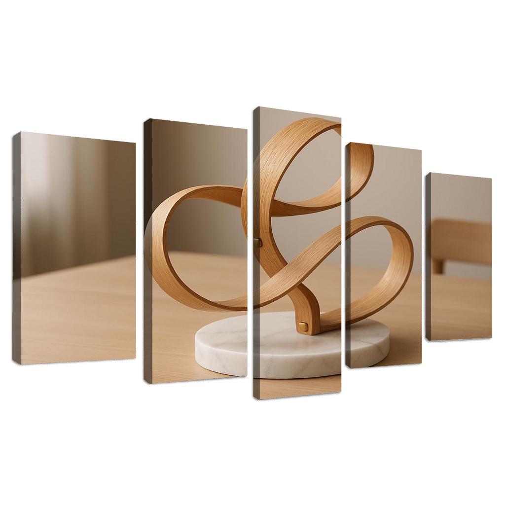 Kinetic Marble And Oak Centerpiece modern paintings frame