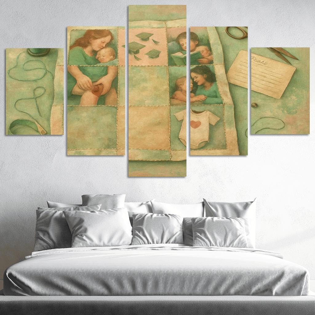 The Patchwork Of Everyday Love framed paintings