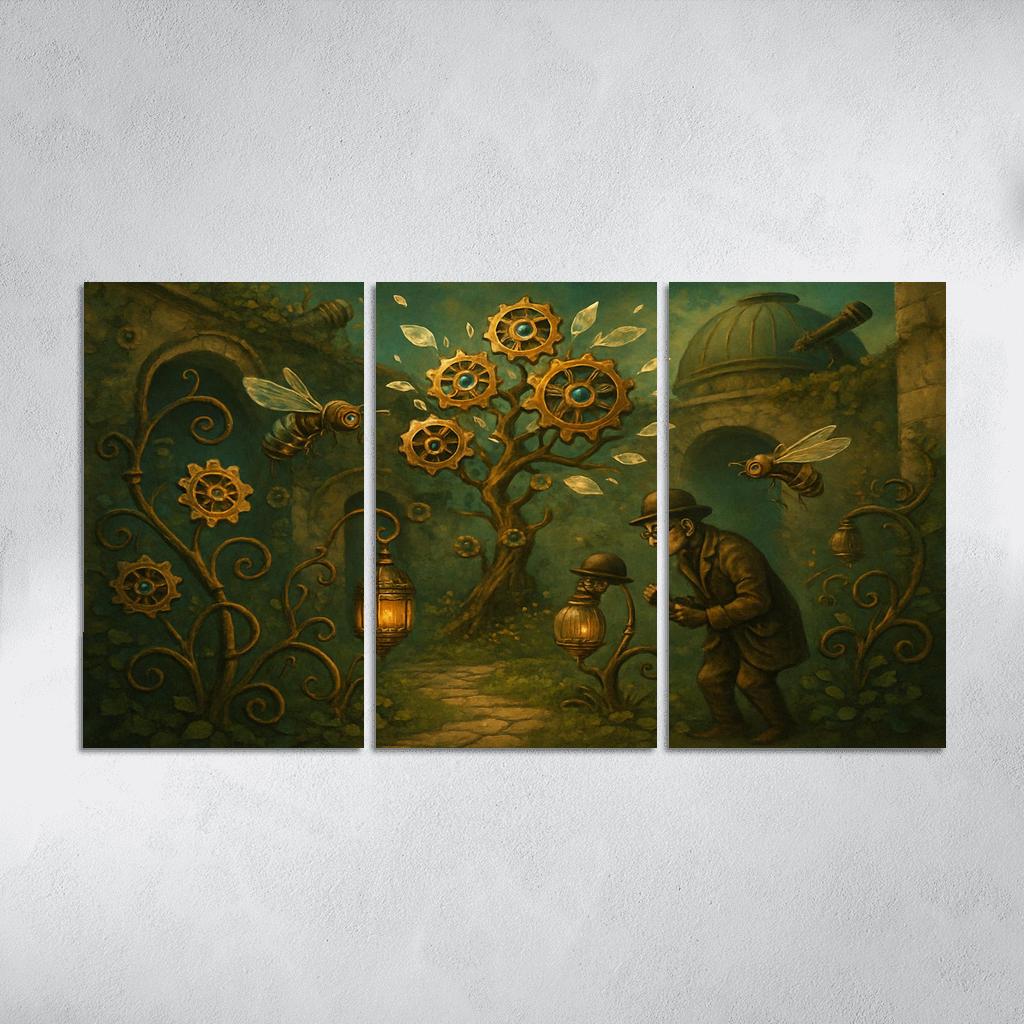 Garden Of Clockwork Bloom oil paintings frame