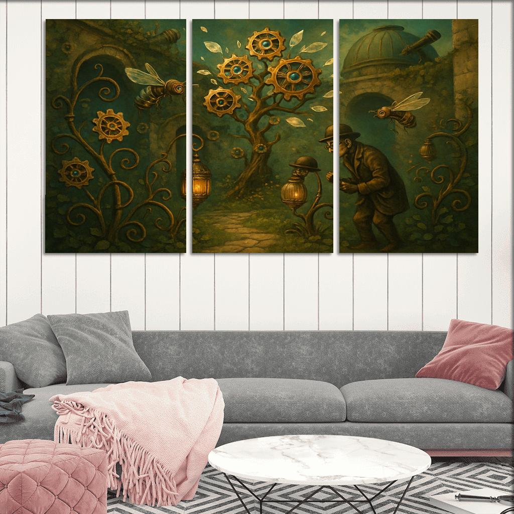 Garden Of Clockwork Bloom oil paintings frame