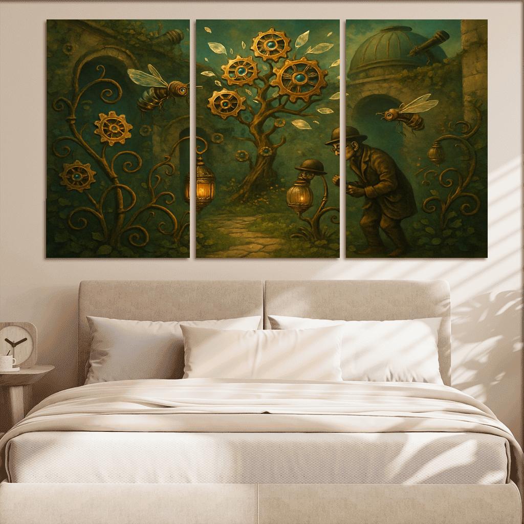 Garden Of Clockwork Bloom oil paintings frame
