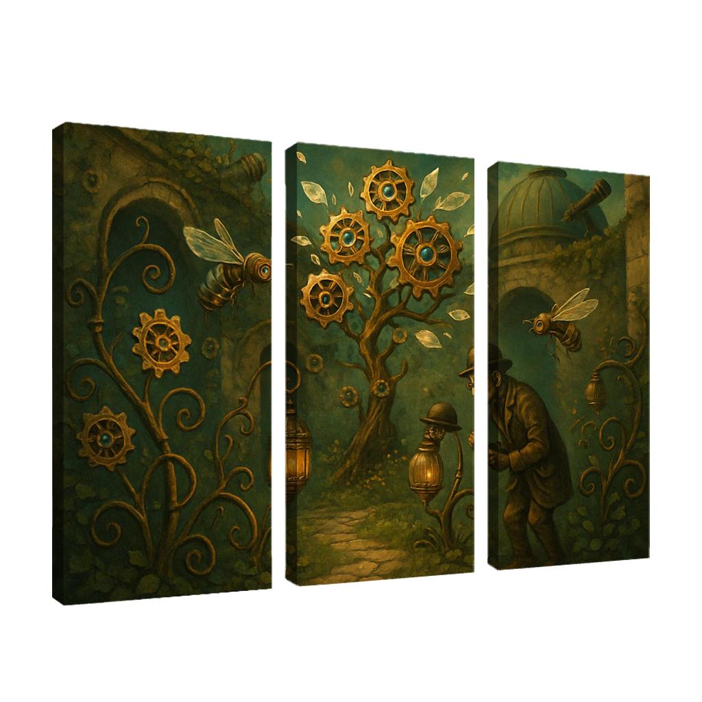 Garden Of Clockwork Bloom oil paintings frame