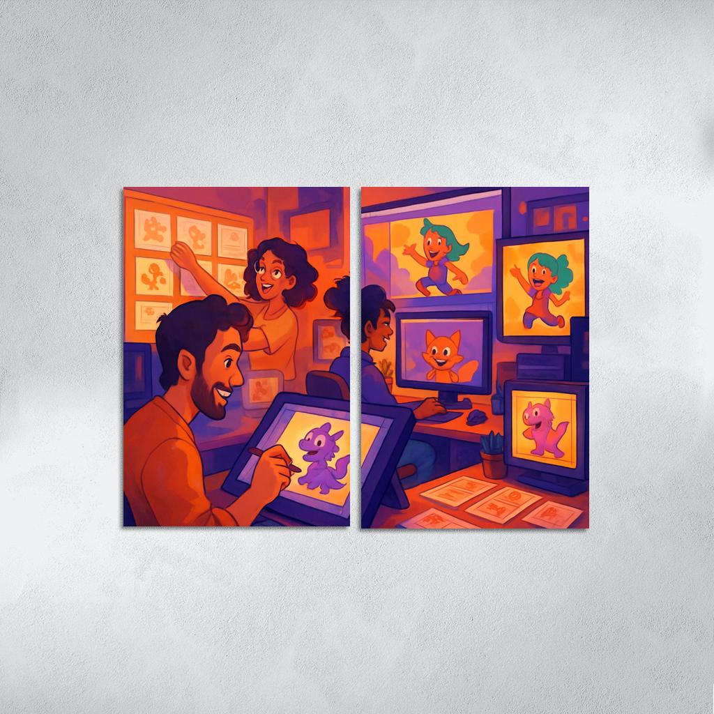 Visual Storytelling Through Digital Animation custom paintings frame