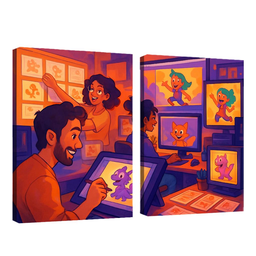 Visual Storytelling Through Digital Animation custom paintings frame