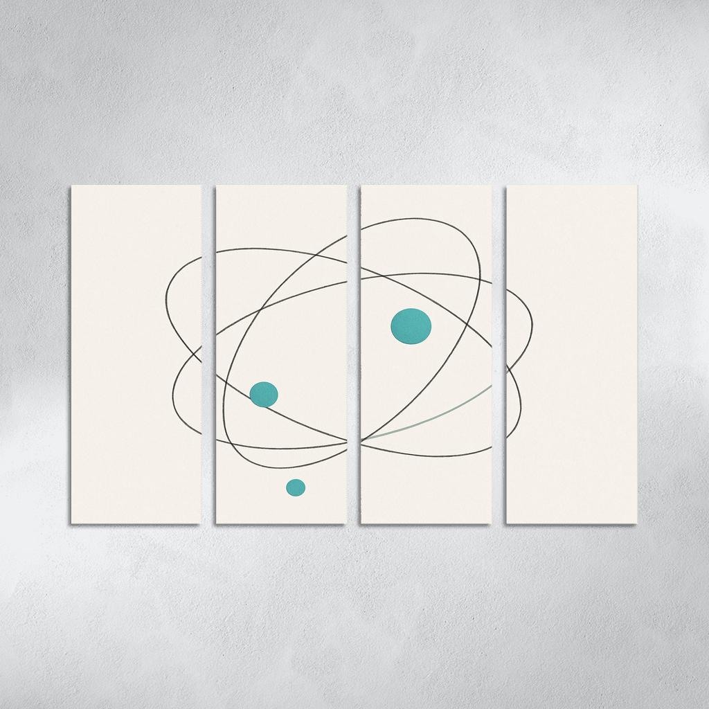 Orbiting Threads abstract paintings frame