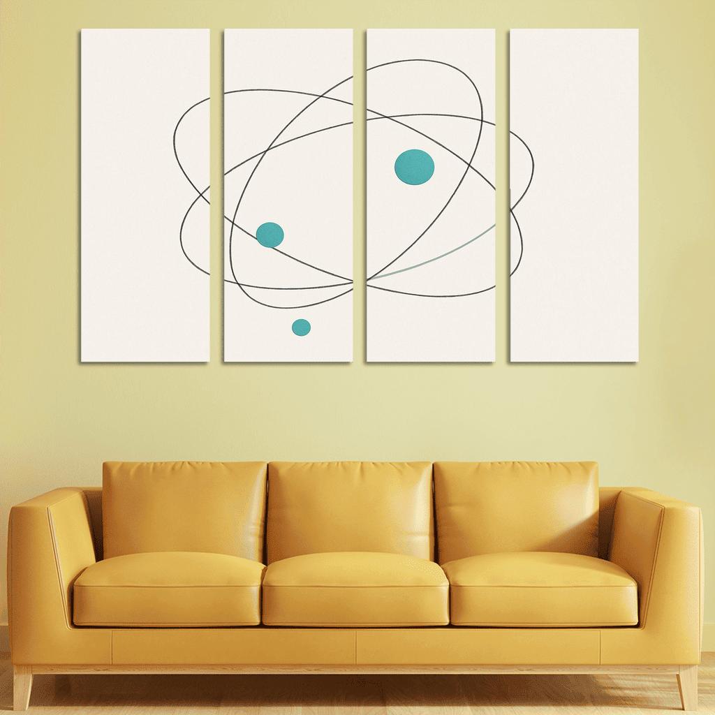 Orbiting Threads abstract paintings frame