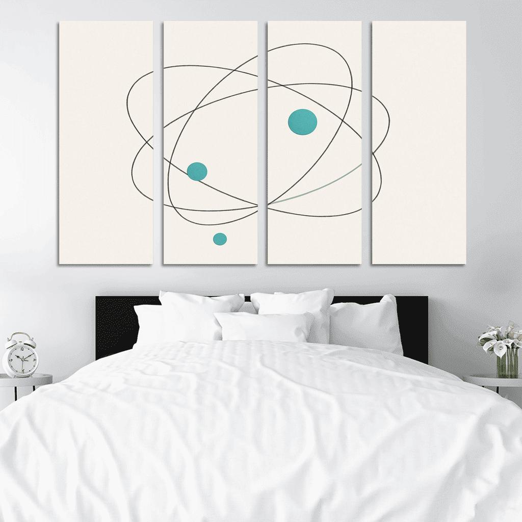 Orbiting Threads abstract paintings frame