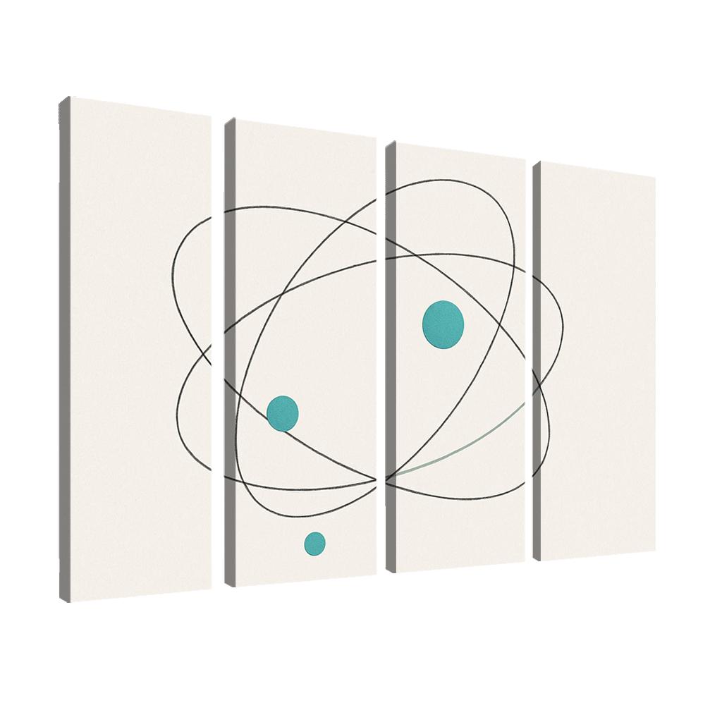 Orbiting Threads abstract paintings frame