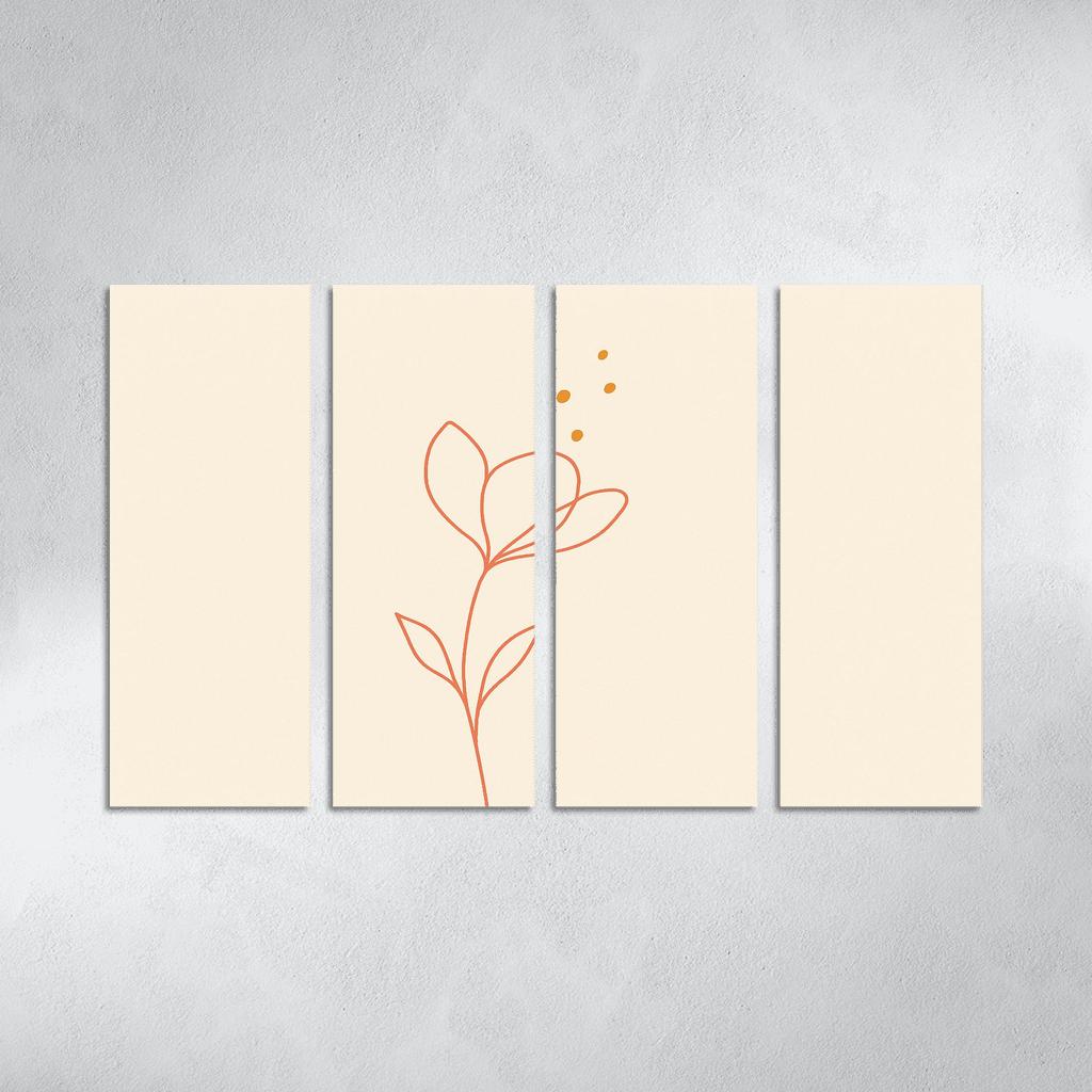 Solitary Bloom abstract paintings frame