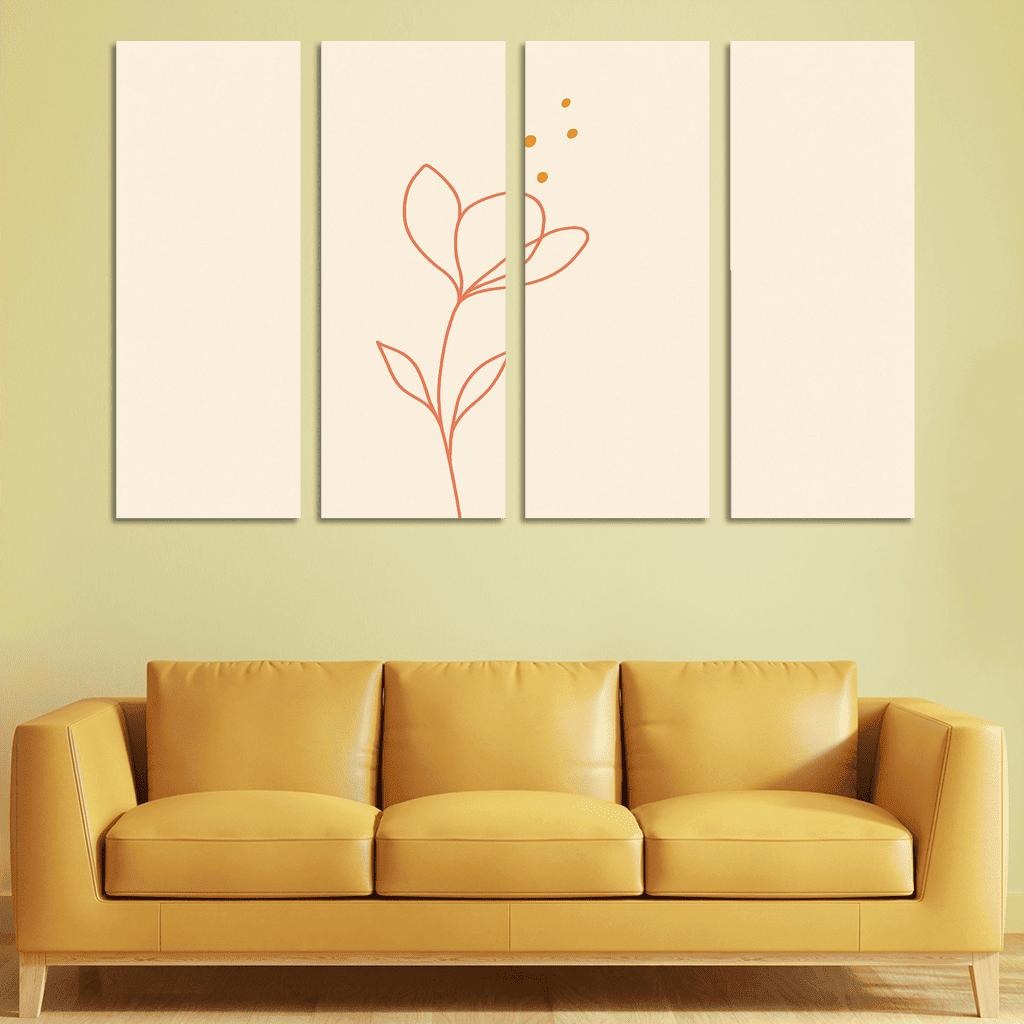 Solitary Bloom abstract paintings frame