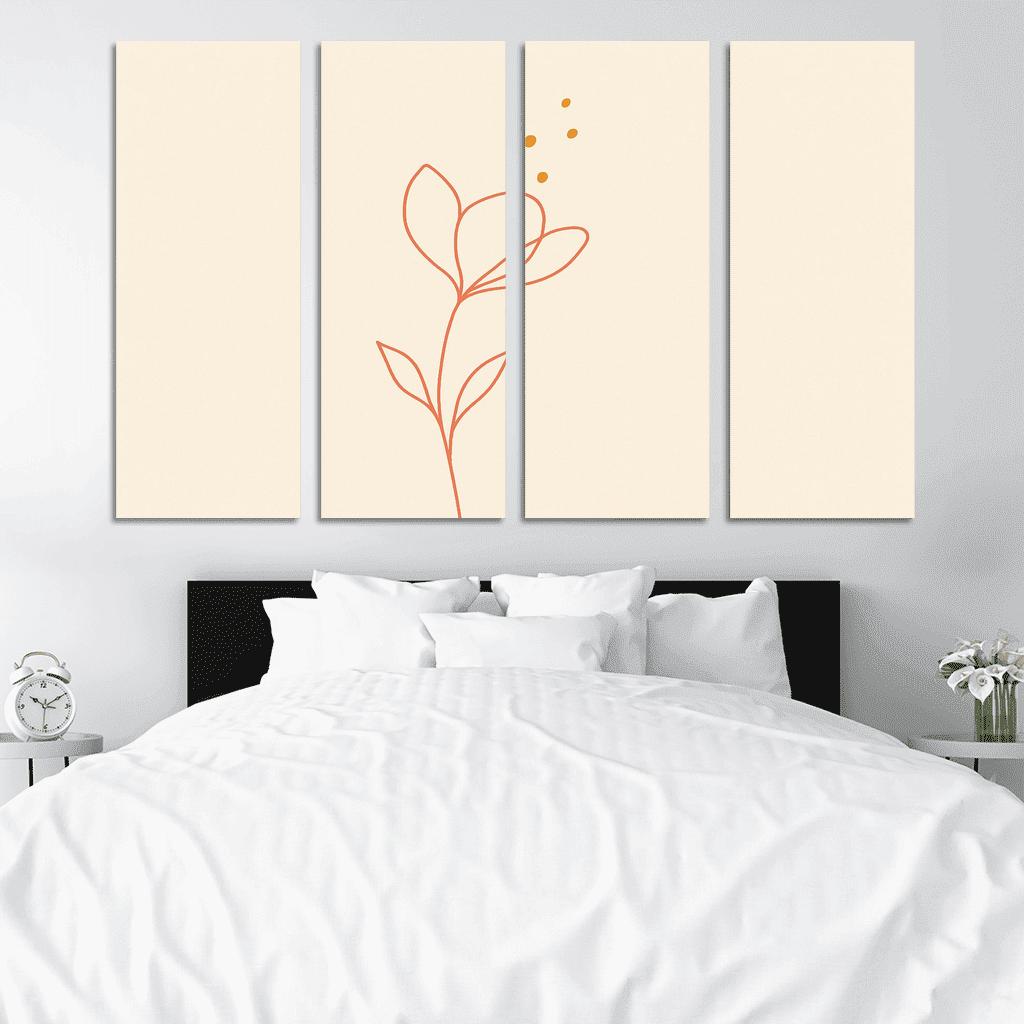 Solitary Bloom abstract paintings frame
