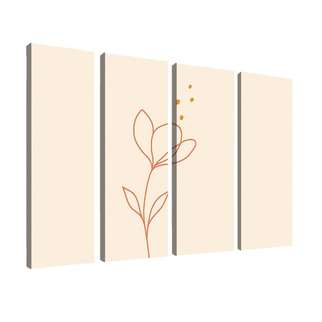 Solitary Bloom abstract paintings frame